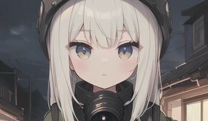 Preview wallpaper girl, military, soldier, weapons, anime