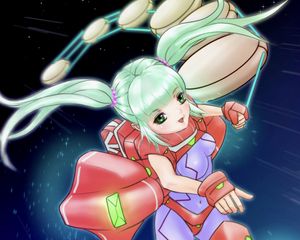 Preview wallpaper girl, movement, anime