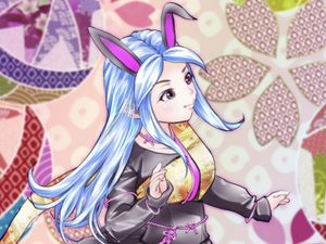 Preview wallpaper girl, movement, ears, anime