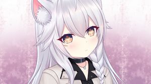 Preview wallpaper girl, neko, choker, anime