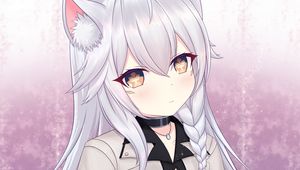 Preview wallpaper girl, neko, choker, anime