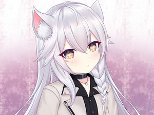 Preview wallpaper girl, neko, choker, anime