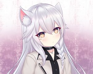 Preview wallpaper girl, neko, choker, anime