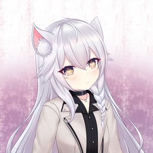 Preview wallpaper girl, neko, choker, anime