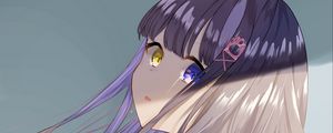 Preview wallpaper girl, neko, ears, glance, heterochromia, anime