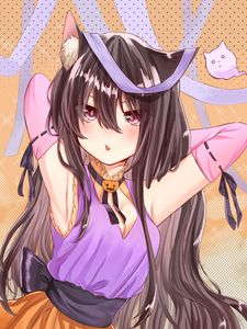 Preview wallpaper girl, neko, ears, pose, anime