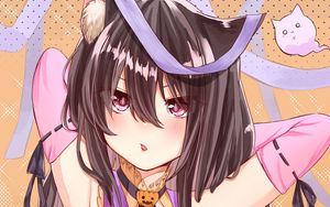 Preview wallpaper girl, neko, ears, pose, anime