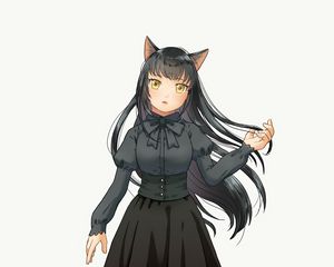 Preview wallpaper girl, neko, ears, tail, anime