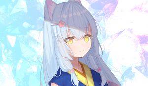 Preview wallpaper girl, neko, ears, kimono, anime