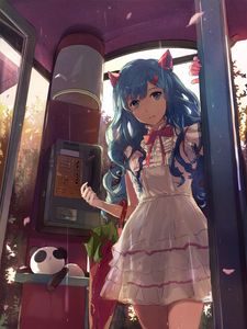 Preview wallpaper girl, neko, ears, dress, anime