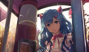 Preview wallpaper girl, neko, ears, dress, anime