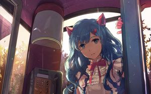 Preview wallpaper girl, neko, ears, dress, anime