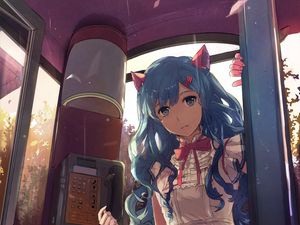 Preview wallpaper girl, neko, ears, dress, anime
