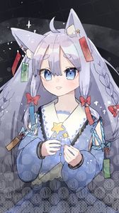 Preview wallpaper girl, neko, ears, anime, art