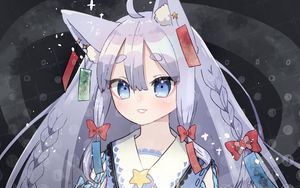 Preview wallpaper girl, neko, ears, anime, art