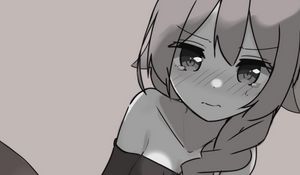 Preview wallpaper girl, neko, ears, tears, sad, anime, art