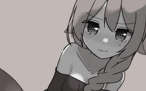 Preview wallpaper girl, neko, ears, tears, sad, anime, art