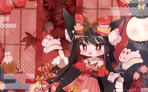 Preview wallpaper girl, neko, ears, kimono, anime, art