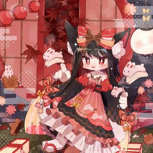 Preview wallpaper girl, neko, ears, kimono, anime, art