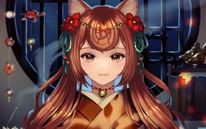 Preview wallpaper girl, neko, ears, cat, anime, art