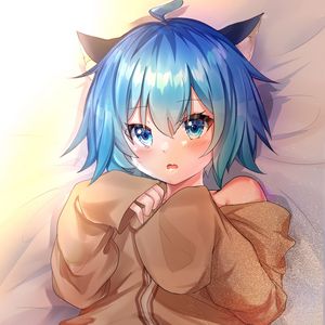 Preview wallpaper girl, neko, ears, anime, art, cute