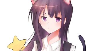Preview wallpaper girl, neko, ears, anime