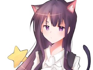 Preview wallpaper girl, neko, ears, anime