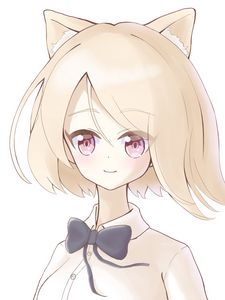 Preview wallpaper girl, neko, ears, glance, anime, light