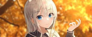 Preview wallpaper girl, neko, ears, schoolgirl, anime, art