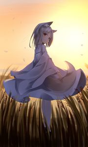 Preview wallpaper girl, neko, ears, look, dress, anime