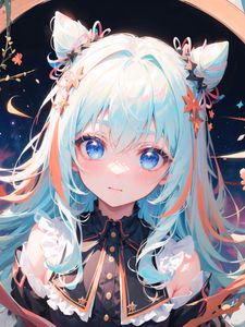 Preview wallpaper girl, neko, ears, hairpins, anime