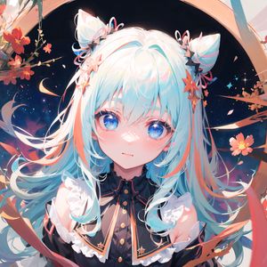 Preview wallpaper girl, neko, ears, hairpins, anime