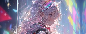Preview wallpaper girl, neko, ears, backpack, anime
