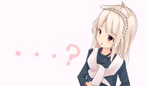 Preview wallpaper girl, neko, emotion, anime