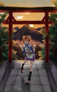Preview wallpaper girl, neko, paws, anime