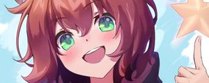 Preview wallpaper girl, neko, smile, anime, art