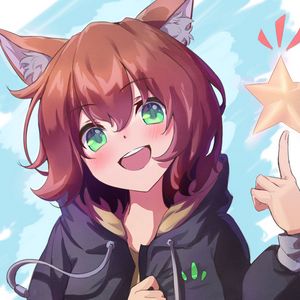 Preview wallpaper girl, neko, smile, anime, art