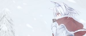 Preview wallpaper girl, neko, winter, anime