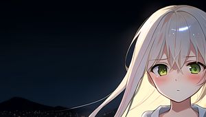 Preview wallpaper girl, night, sad, anime, art