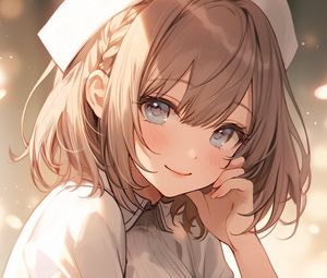 Preview wallpaper girl, nurse, smile, anime