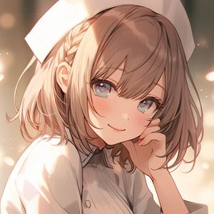 Preview wallpaper girl, nurse, smile, anime