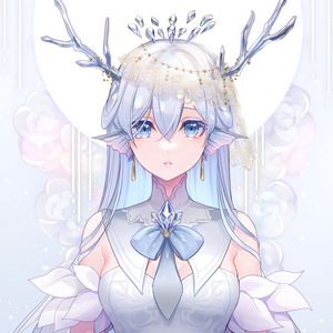 Preview wallpaper girl, nymph, glance, dress, crystal, fantasy, anime