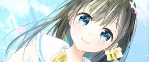Preview wallpaper girl, phone, smile, tears, anime, art