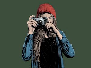 Preview wallpaper girl, photographer, art