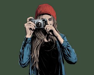 Preview wallpaper girl, photographer, art