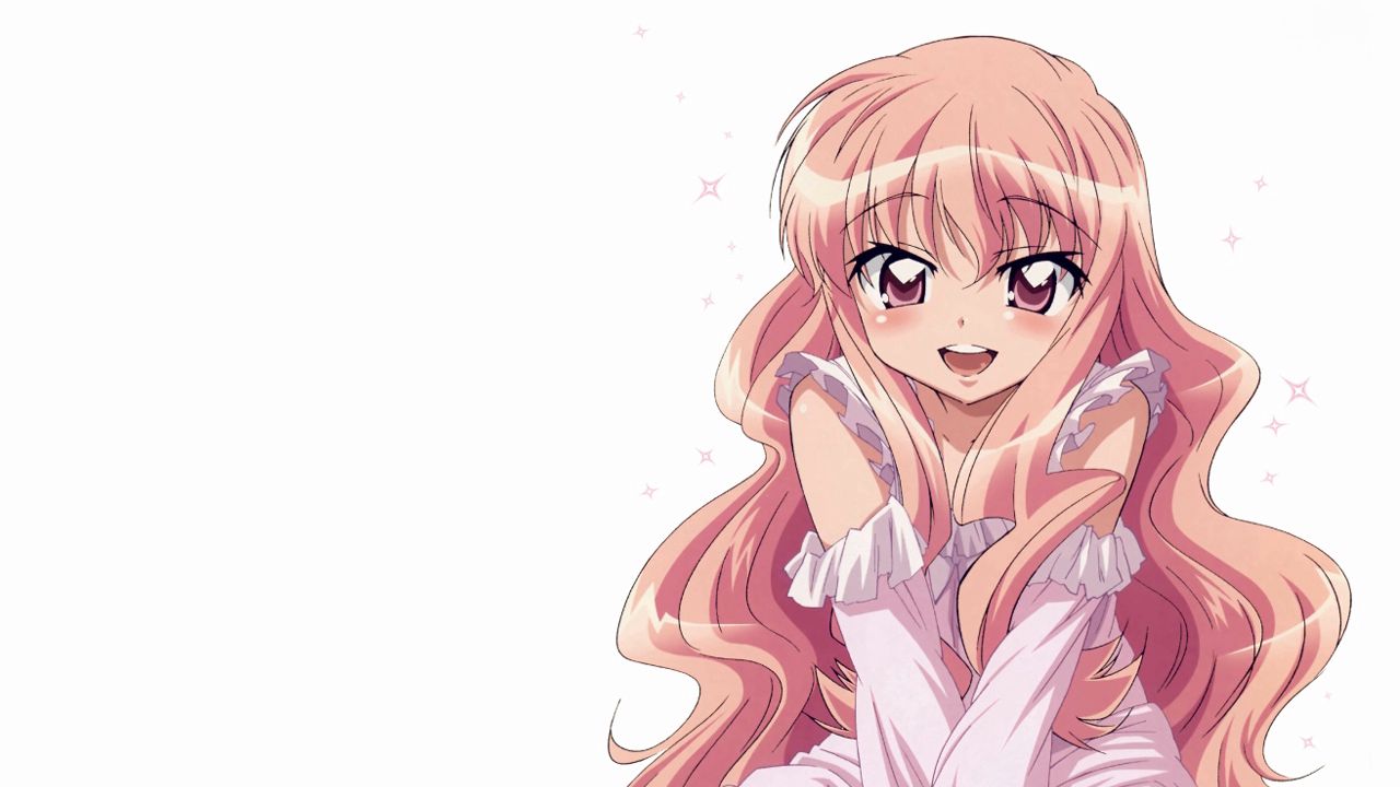 Wallpaper girl, pink hair, cute