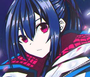 Preview wallpaper girl, ponytail, jacket, anime