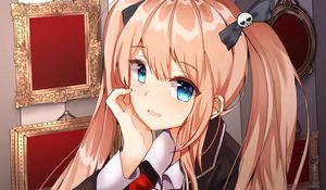 Preview wallpaper girl, ponytails, anime, art