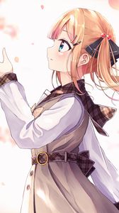 Preview wallpaper girl, ponytails, uniform, anime
