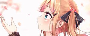 Preview wallpaper girl, ponytails, uniform, anime